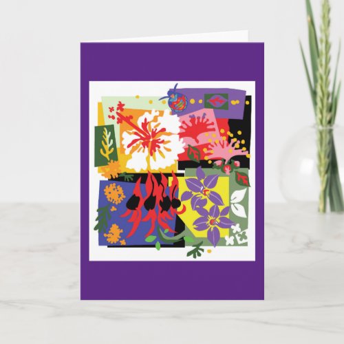 Australian WILDFLOWERS_ Floral Celebration_Purple Card