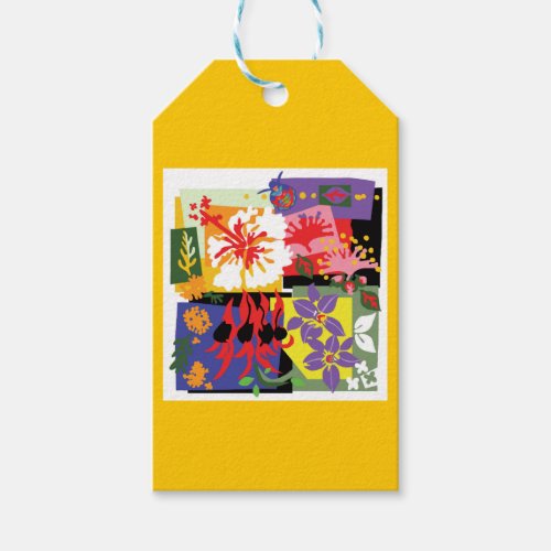 Australian WILDFLOWERS _Floral Celebration_ Yellow Gift Tags