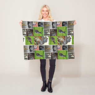 Australian Wildlife Collage, Fleece Blanket