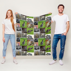 Australian Wildlife Collage, Fleece Blanket