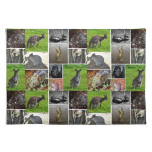 Australian Wildlife Photo Collage, Cloth Placemat