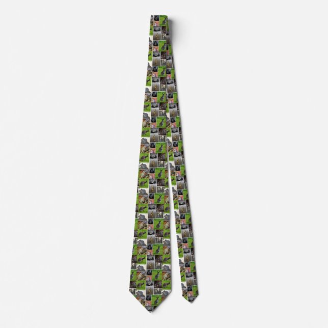 Australian Wildlife Picture Collage, Neck Tie (Front)