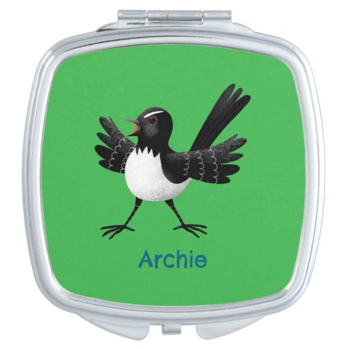 Australian Willie Wagtail cartoon personalized Compact Mirror