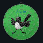 Australian Willie Wagtail cartoon personalized Dart Board<br><div class="desc">A cute Australian Willie Wagtail ready to take on the world. Drawn in fun cartoon illustration style.</div>