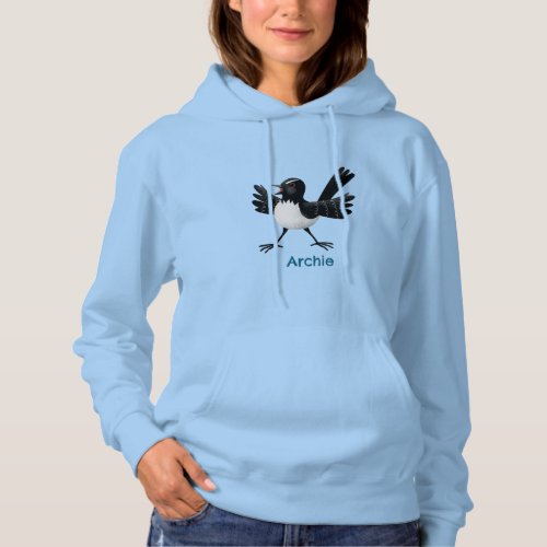 Australian Willie Wagtail cartoon personalized Hoodie