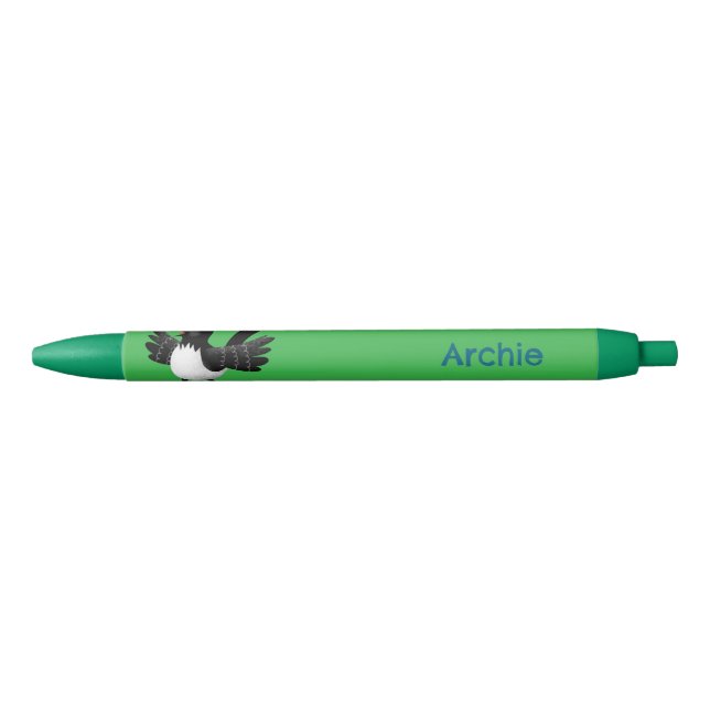 Australian Willie Wagtail cartoon personalized Pen (Front)