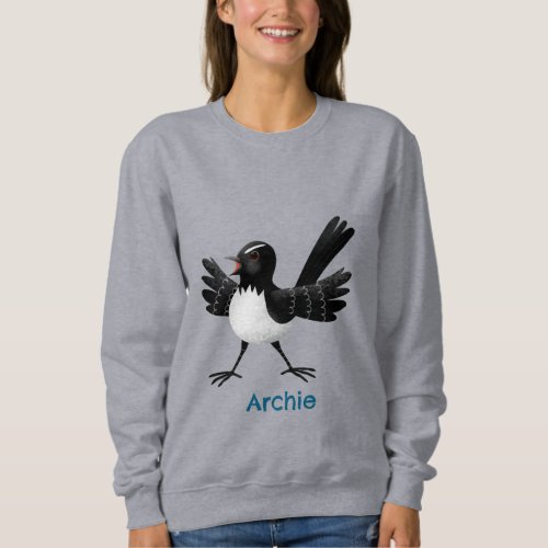 Australian Willie Wagtail cartoon personalized Sweatshirt