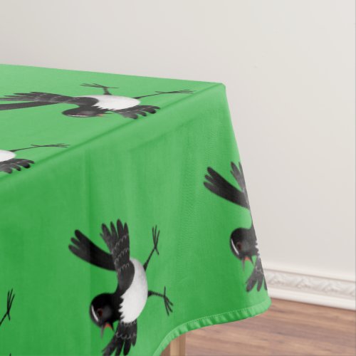 Australian Willie Wagtail cartoon personalized Tablecloth