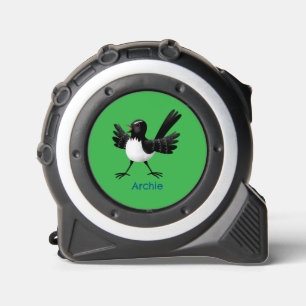 Australian Willie Wagtail cartoon personalized Tape Measure