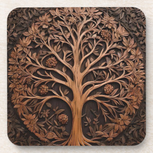 Australian Woodlands: 3D Warah Tree Wood Print, Beverage Coaster