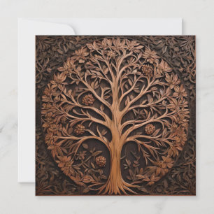 Australian Woodlands: 3D Warah Tree Wood Print, Invitation