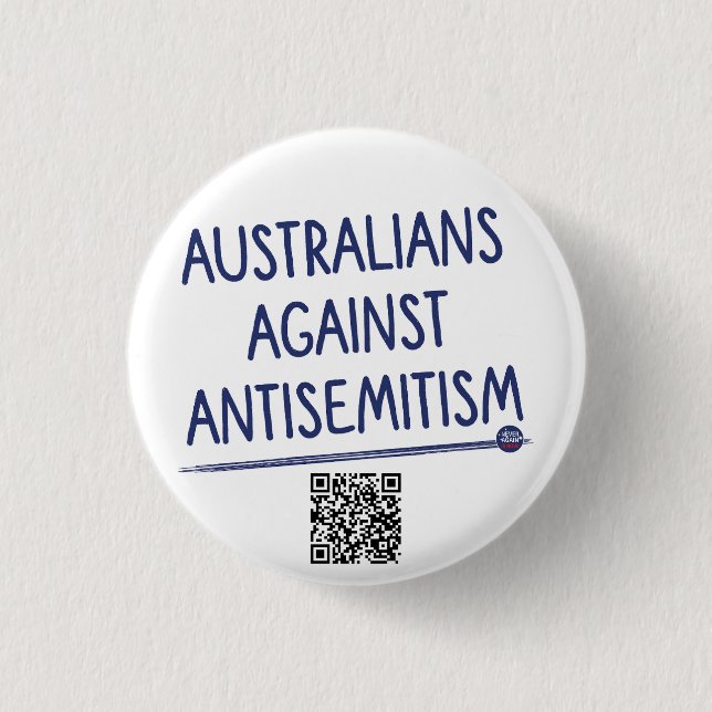 Australians Against Antisemitism - Pin / Button (Front)