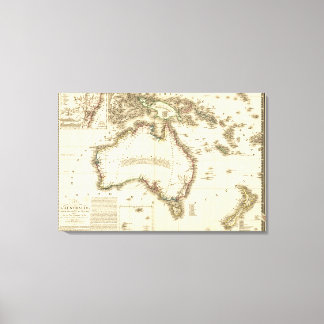 AustraliaPanoramic MapAustralia 2 Canvas Print