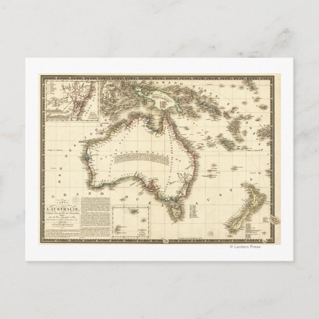 AustraliaPanoramic MapAustralia 2 Postcard (Front)