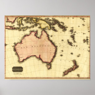AustraliaPanoramic MapAustralia Poster