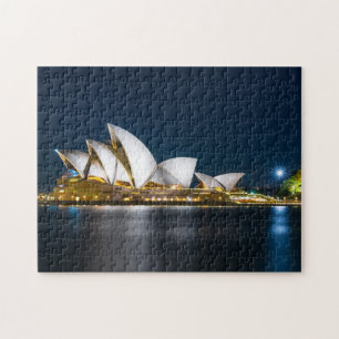 Australia's Iconic Sydney Opera House By Night Jigsaw Puzzle
