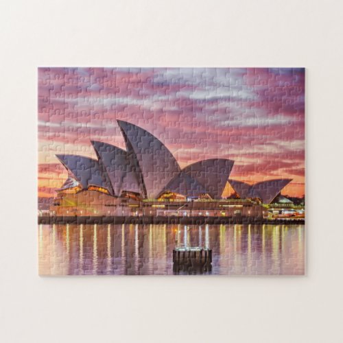 Australias Sydney Opera House During A Sunset Jigsaw Puzzle