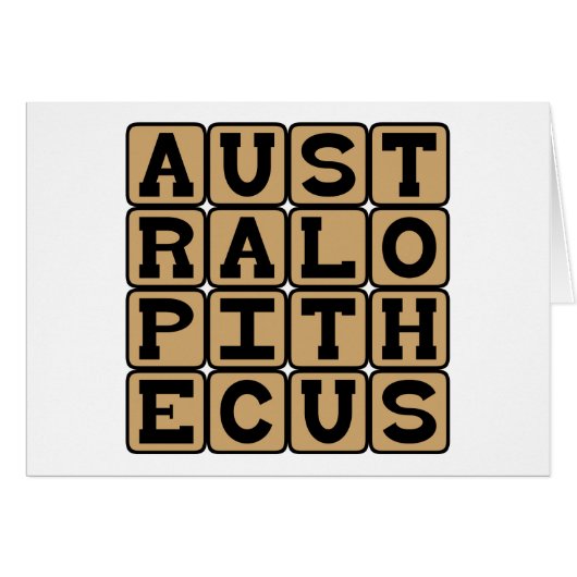 Australopithecus, Extinct Genus of Hominids Cards (Front Horizontal)