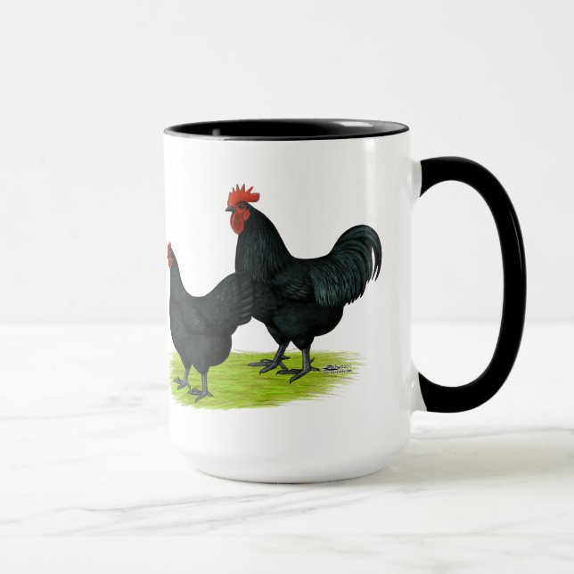 Australorp Black Chickens Mug (Right)