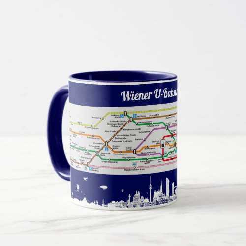  Austria 2021today Vienna _ Metro network    Mug