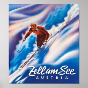 " Austria: 2021/today - Vintage Winter trip Poster