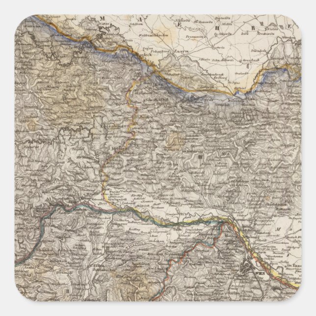 Austria 8 square sticker (Front)