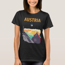 Austria Alpine Cable Car Vista Travel T-Shirt