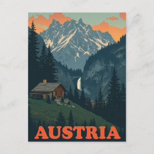 Austria Alps Mountains Postcard
