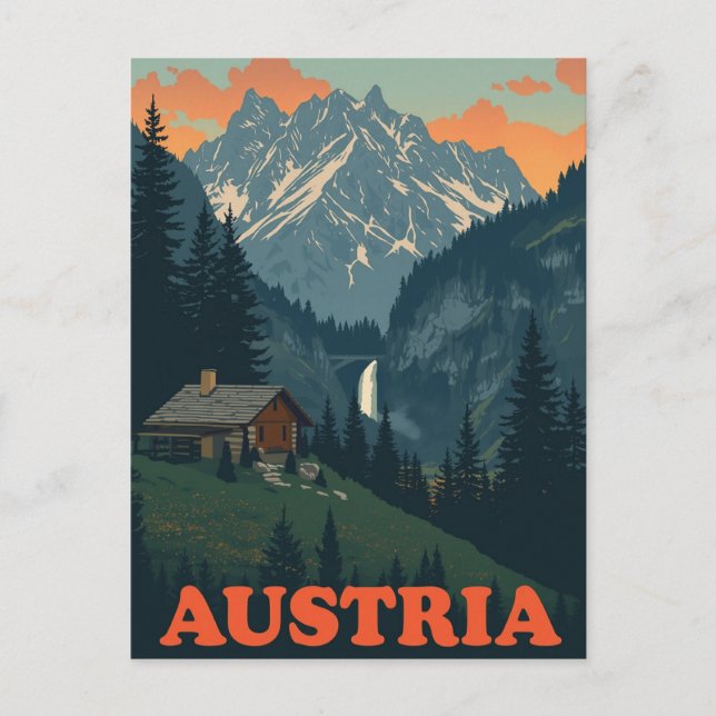Austria Alps Mountains Postcard (Front)