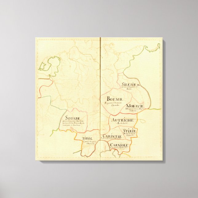 Austria and Czech Republic Canvas Print (Front)