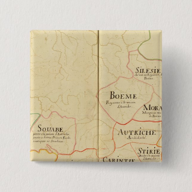 Austria and Czech Republic Pinback Button (Front)