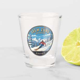 Austria Arlberg Skier Skiing Shot Glass
