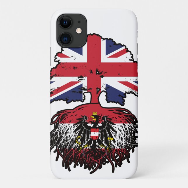 Austria Austrian British UK United Kingdom Britain Case-Mate iPhone Case (Back)