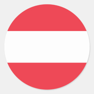 Austria (Austrian) Flag Classic Round Sticker