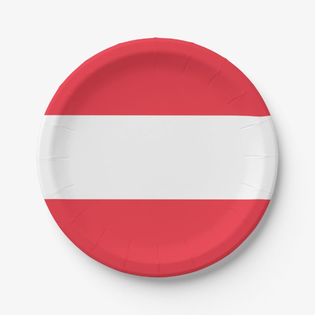 Austria (Austrian) Flag Paper Plates (Front)