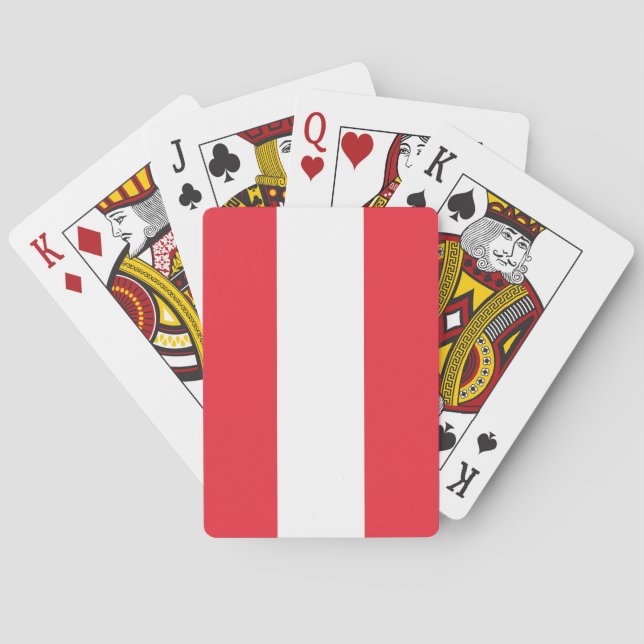 Austria (Austrian) Flag Poker Cards (Back)