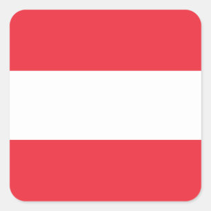 Austria (Austrian) Flag Square Sticker