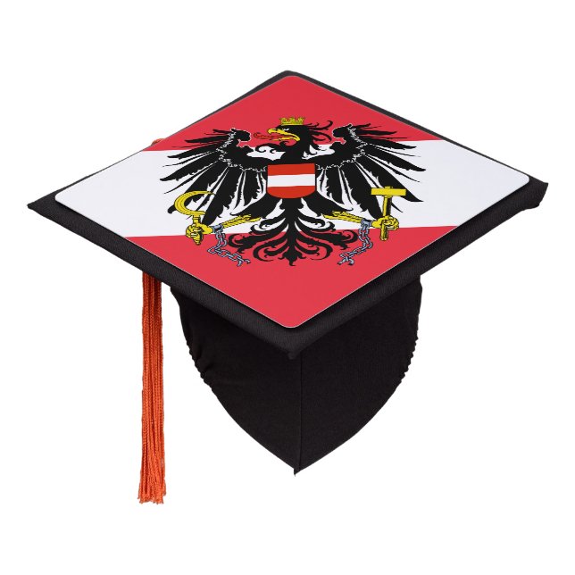 Austria & Austrian Flag - Students / University Gr Graduation Cap Topper (Angled)