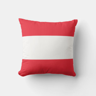 Austria (Austrian) Flag Throw Pillow
