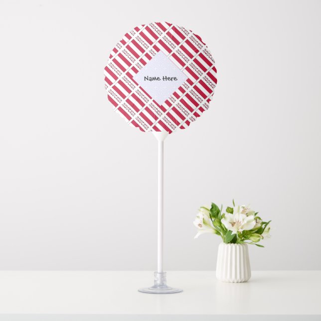 Austria Austrian Flag Tiled Personalized Name  Balloon (In SItu)