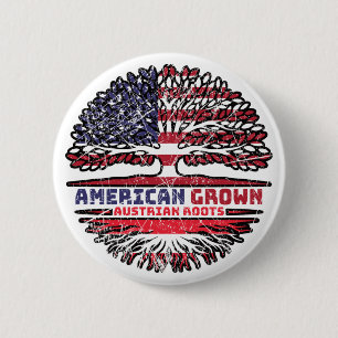Austria Austrian US American USA United States Button
