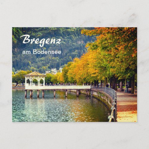 Austria Bregenz am Bodensee in the Autumn Postcard