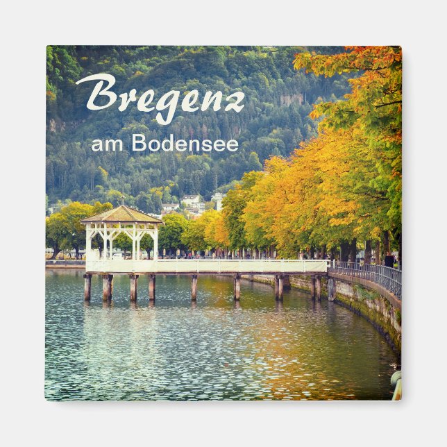 Austria Bregenz am Bodensee in the Autumn Souvenir Magnet (Front)