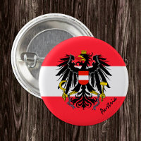 Austria button, patriotic Austrian Flag fashion