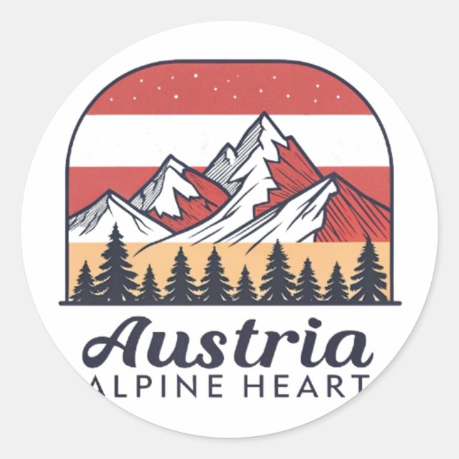 AUSTRIA CLASSIC ROUND STICKER (Front)