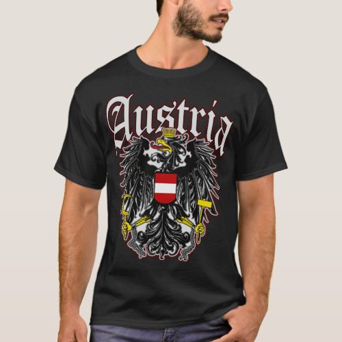Austria coat of arms Austrian eagle Oesterreich fa T_Shirt