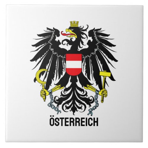 Austria coat of arms ceramic tile