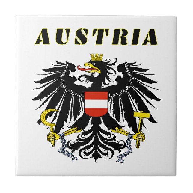AUSTRIA Coat Of Arms Ceramic Tile (Front)