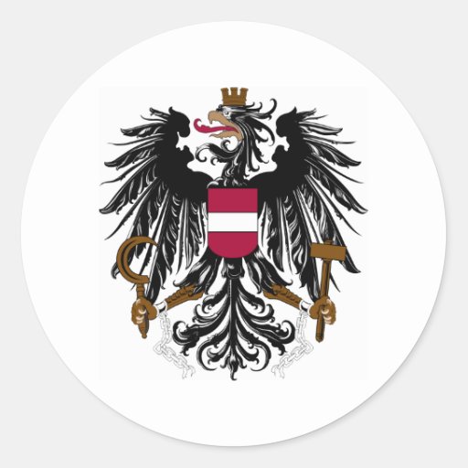 Austria Coat Of Arms Round Sticker | Zazzle