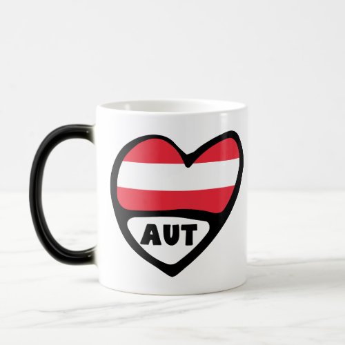 Austria Country Code Flag Heart AUT Magic Mug